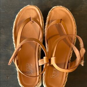 Franco Sarto Brown Leather Sandals
